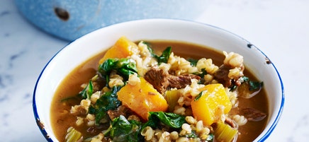 Barley and beef soup