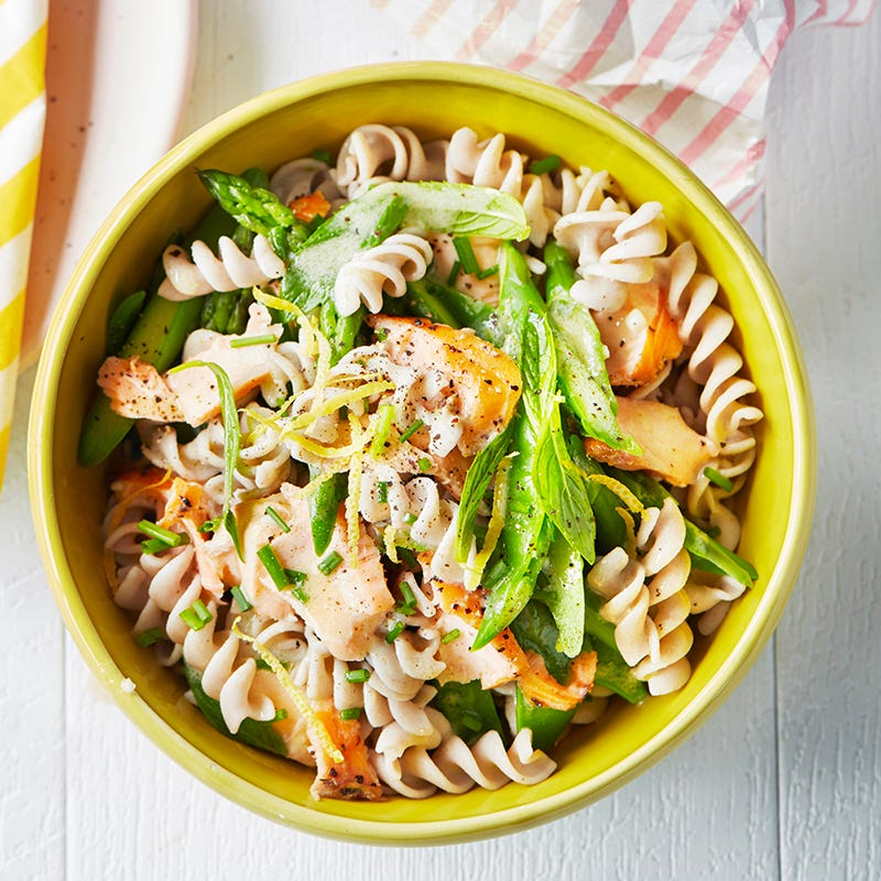 Photo of Hot smoked salmon, pasta and vegetable salad by WW