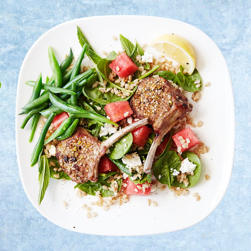 Photo of Dukkah lamb with watermelon and feta salad by WW