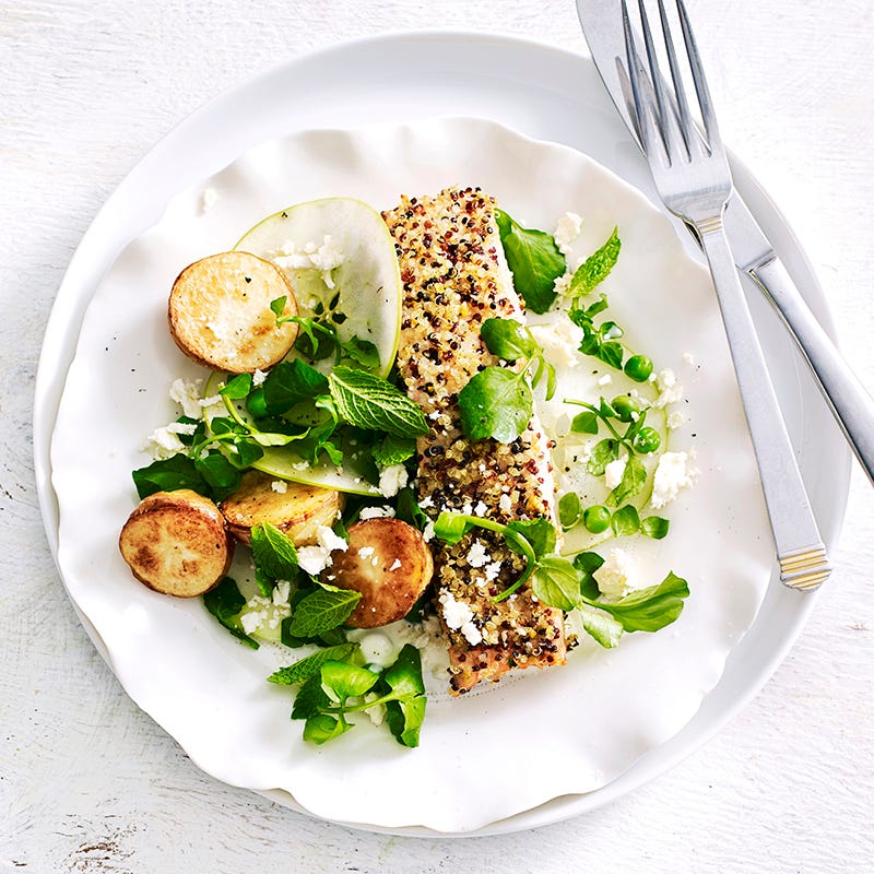 Photo of Dukkah salmon with super green salad by WW