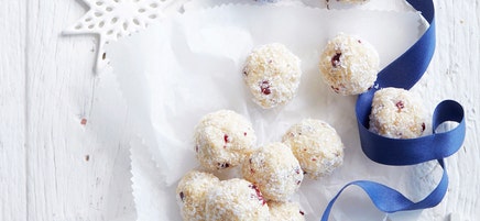 White Christmas bliss balls