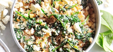 Spinach, feta and walnut stuffing