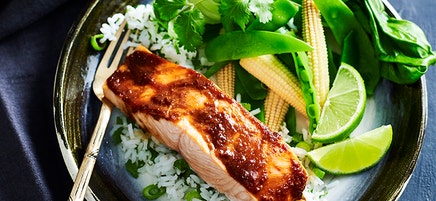 Miso-glazed salmon