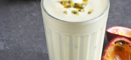 Banana and passionfruit smoothie
