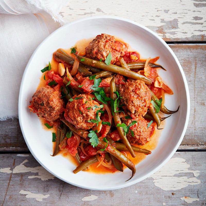 Photo of Slow cooked Greek meatballs with green beans by WW