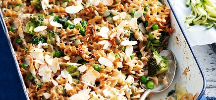 Green mac ‘n’ cheese