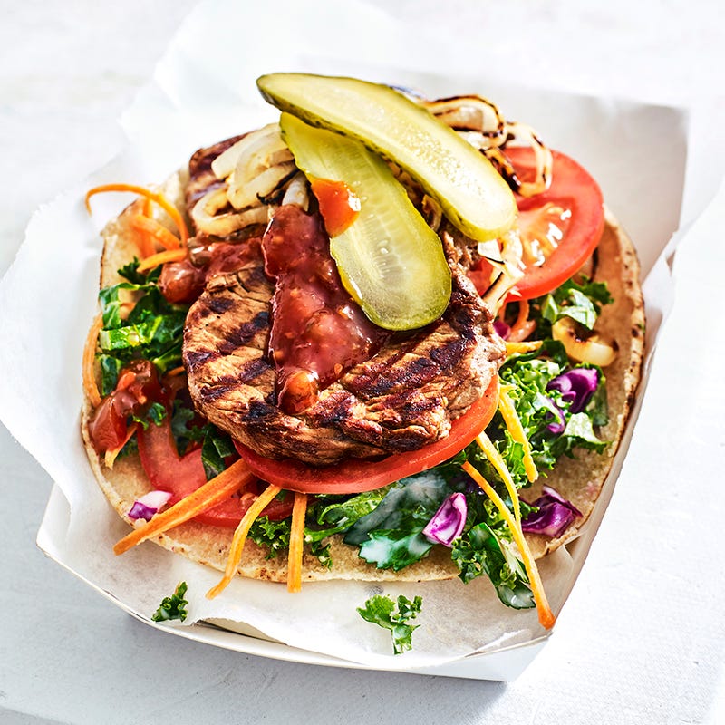 Photo of Steak burger with kale slaw by WW