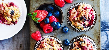 Quinoa and berry muffins