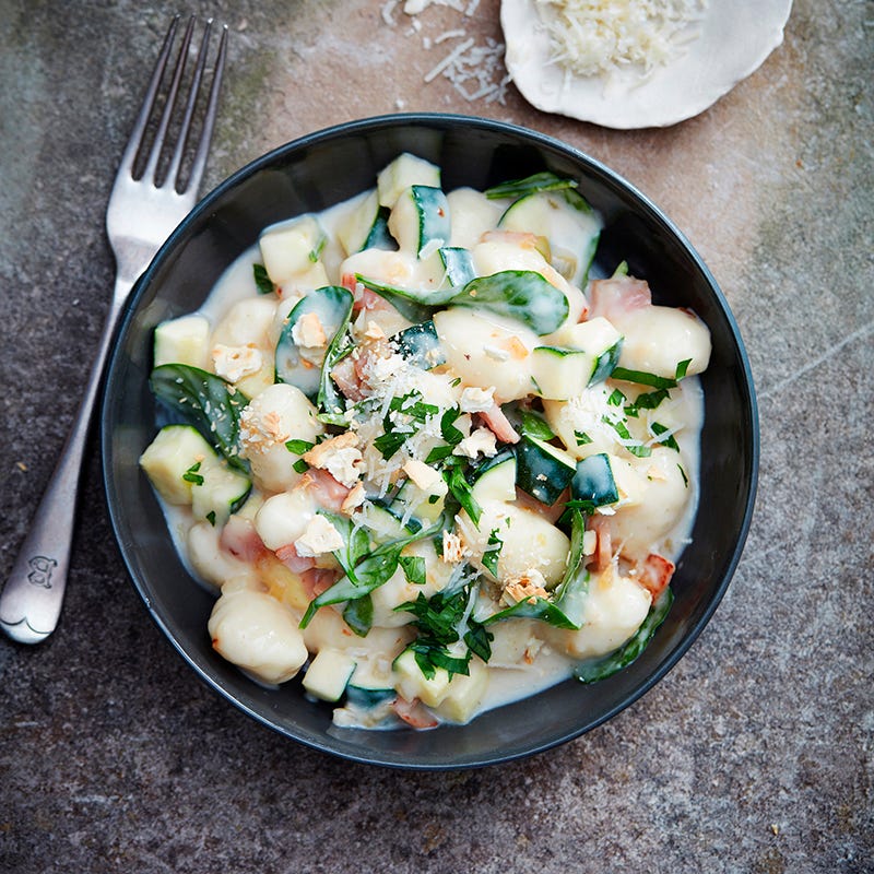 Photo of Creamy gnocchi with bacon and spinach by WW