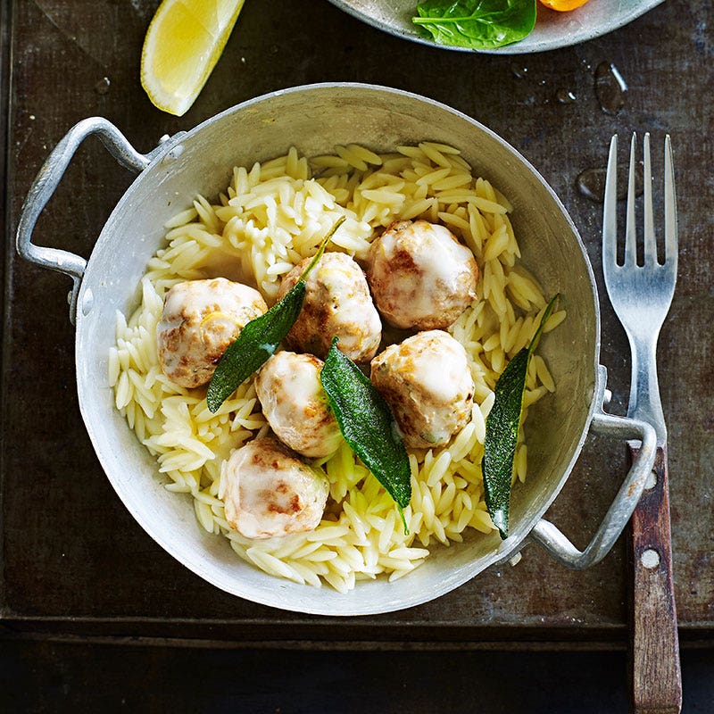 Sage, pork and lemon meatballs