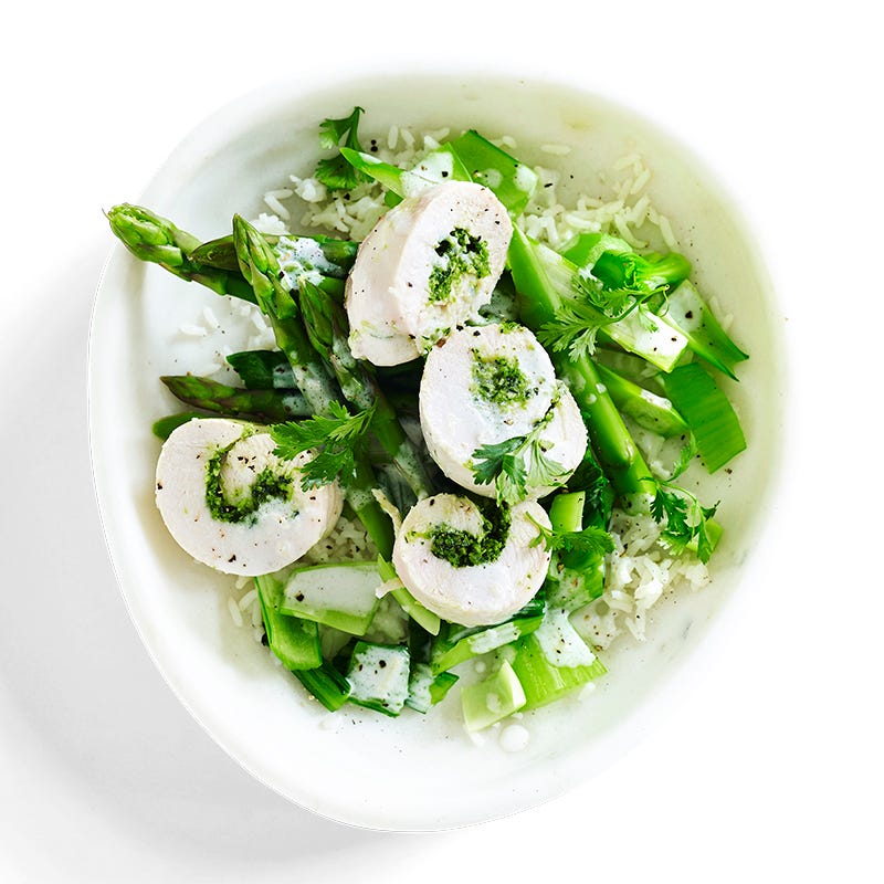 Photo of Steamed chicken rolls with coriander and coconut stuffing by WW