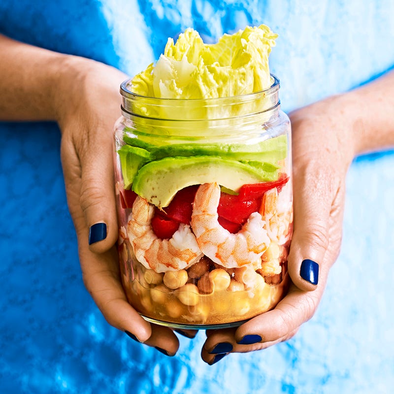 Photo of Prawn, chickpea and avocado salad jar by WW