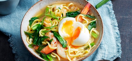 Prawn and kimchi soup