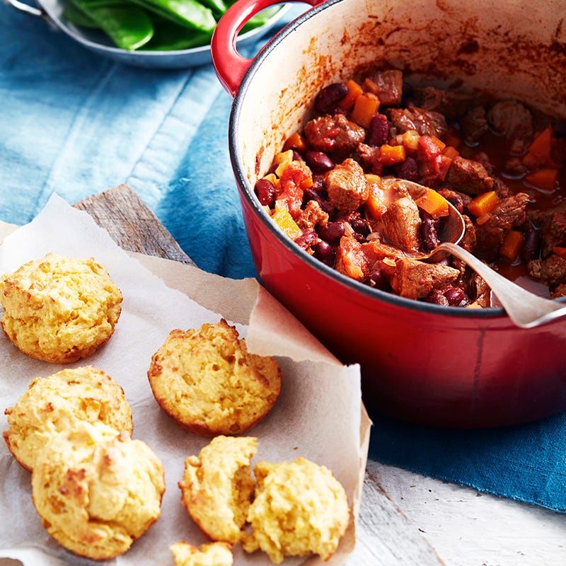 Photo of Slow-baked chilli with cornbread muffins by WW