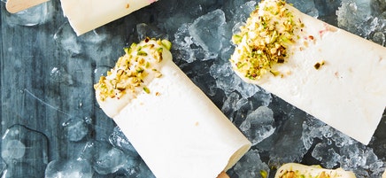 Yoghurt and rosewater rocky road pops