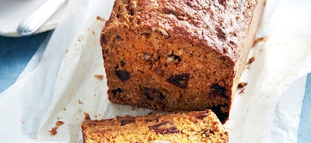 Date, pumpkin and walnut loaf