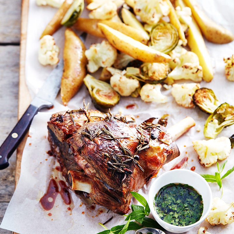 Photo of Slow-baked lamb with fresh mint sauce by WW