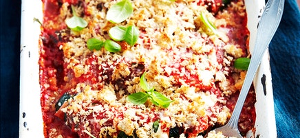 Hasselback zucchini bake