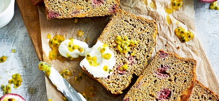 Gluten free carrot and raspberry loaf