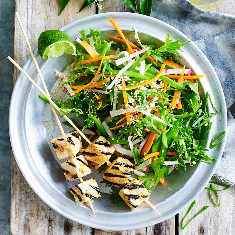 Photo of Sticky miso tofu with shredded vegetable salad by WW