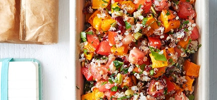 Roast pumpkin and quinoa tabouli