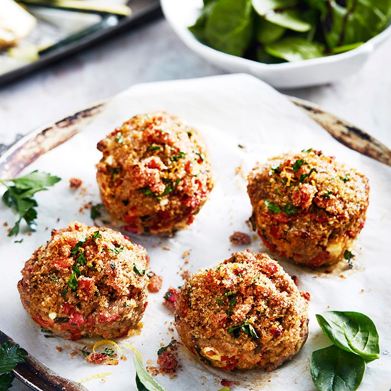 Photo of Mini lamb meatloaves with burghul, feta and roasted capsicum by WW
