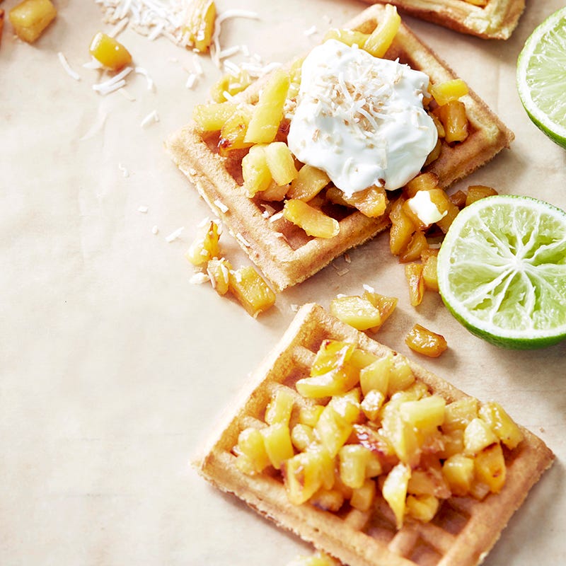Photo of Waffles with caramelised pineapple by WW