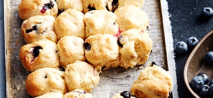 Blueberry and lemon wholemeal scones