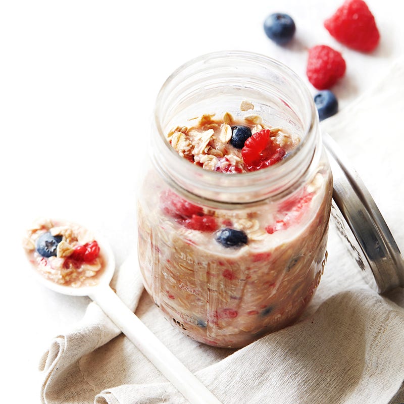 Photo of Banana-berry overnight oats by WW
