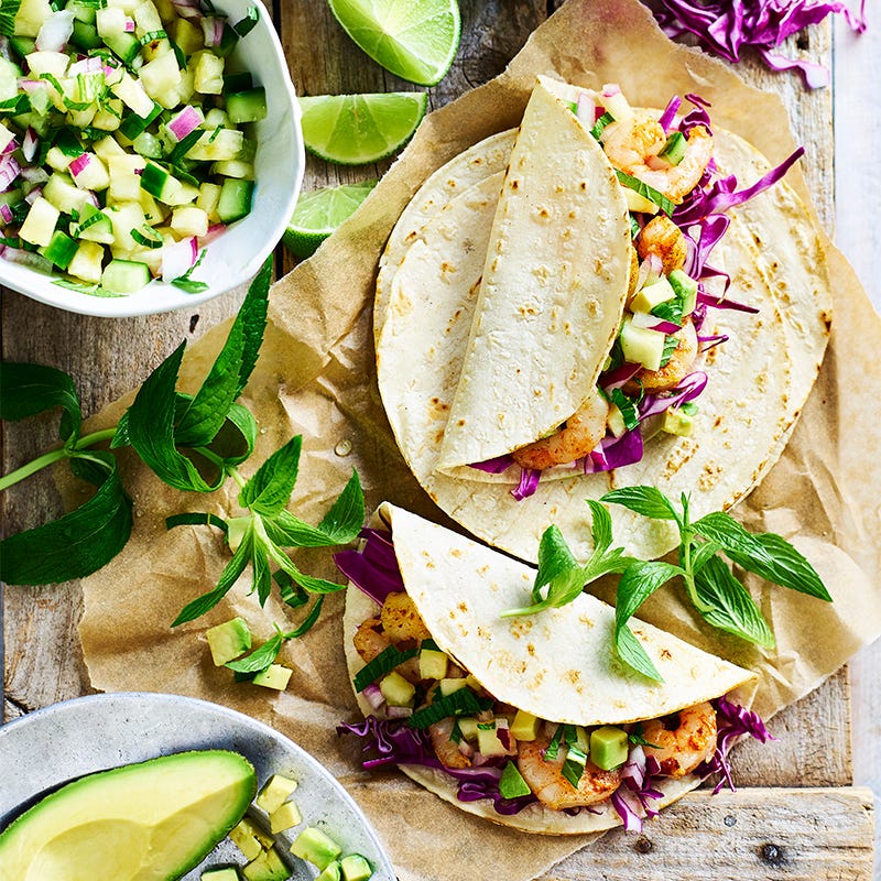 Photo of Prawn and pineapple soft tacos by WW