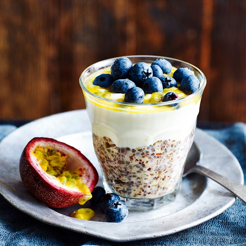 Oat, chia and fruit pots