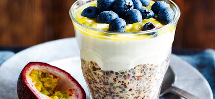Oat, chia and fruit pots