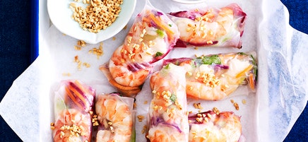 Asian slaw rice paper rolls