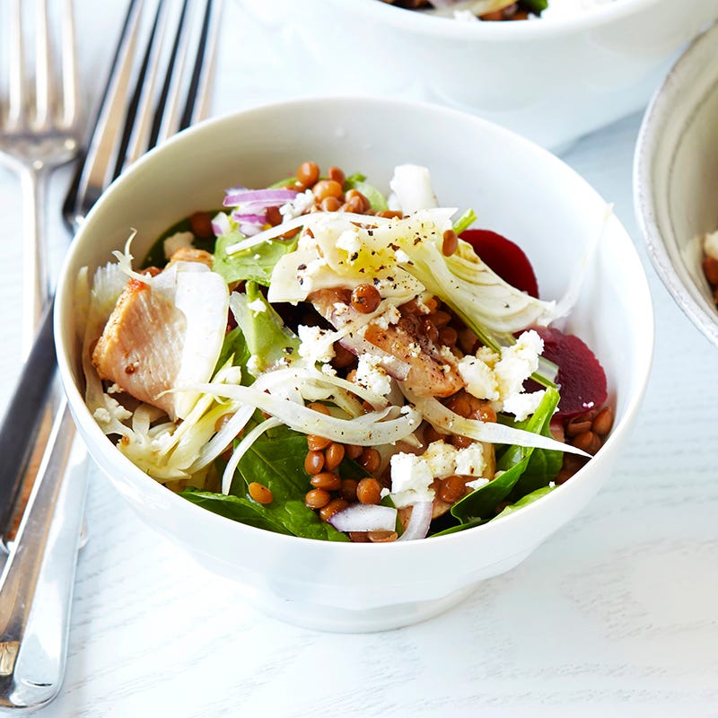 Photo of Pork, beetroot, lentil and pickled fennel salad by WW