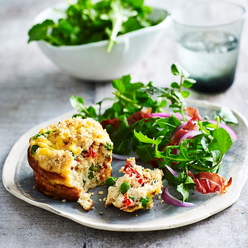 Photo of Upside-down ricotta quiches with cress salad by WW