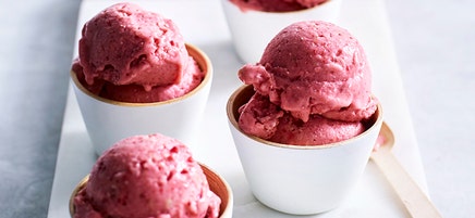 Instant strawberry ice-cream