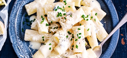 Three cheese rigatoni