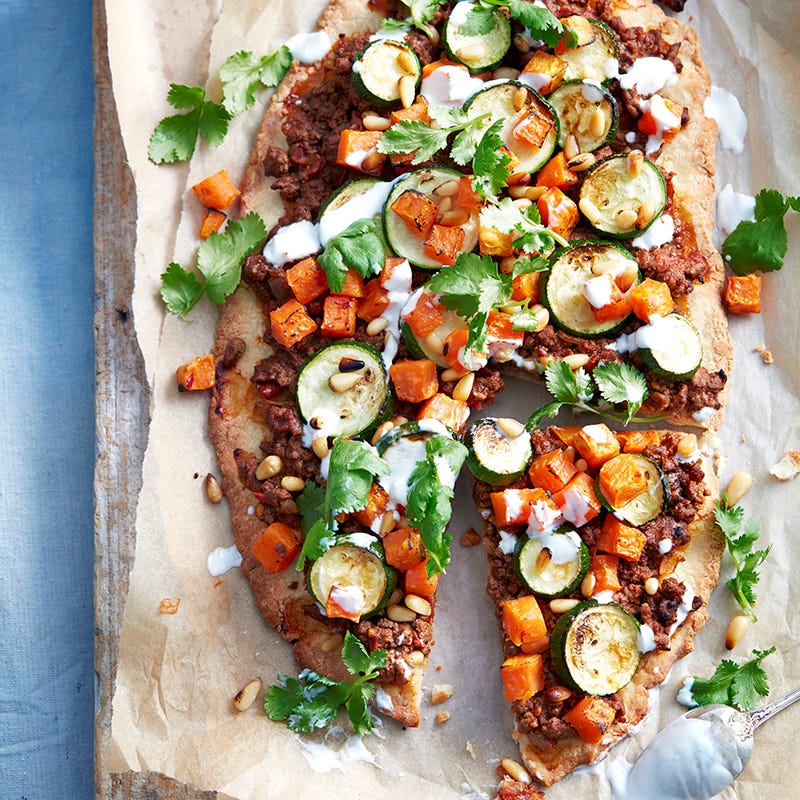 Photo of Middle Eastern beef and quinoa pizza by WW