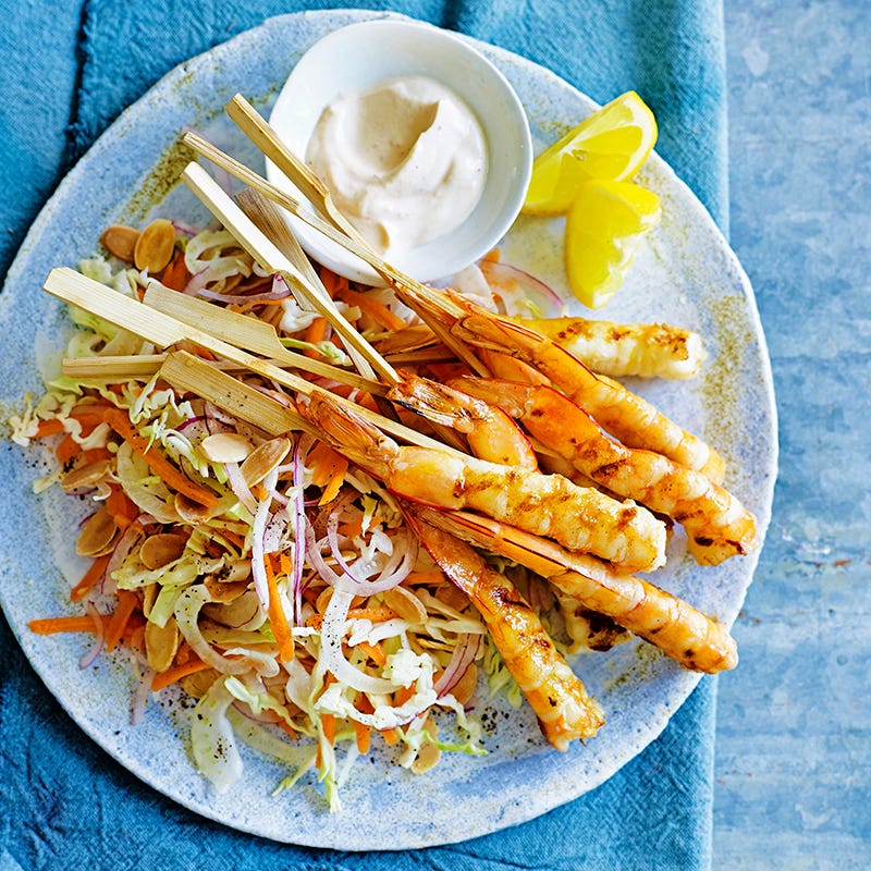Photo of Grilled prawns with fennel slaw and harissa sauce by WW