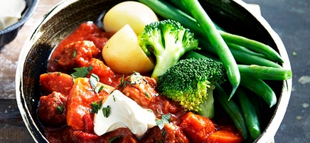 Hungarian-style veal goulash