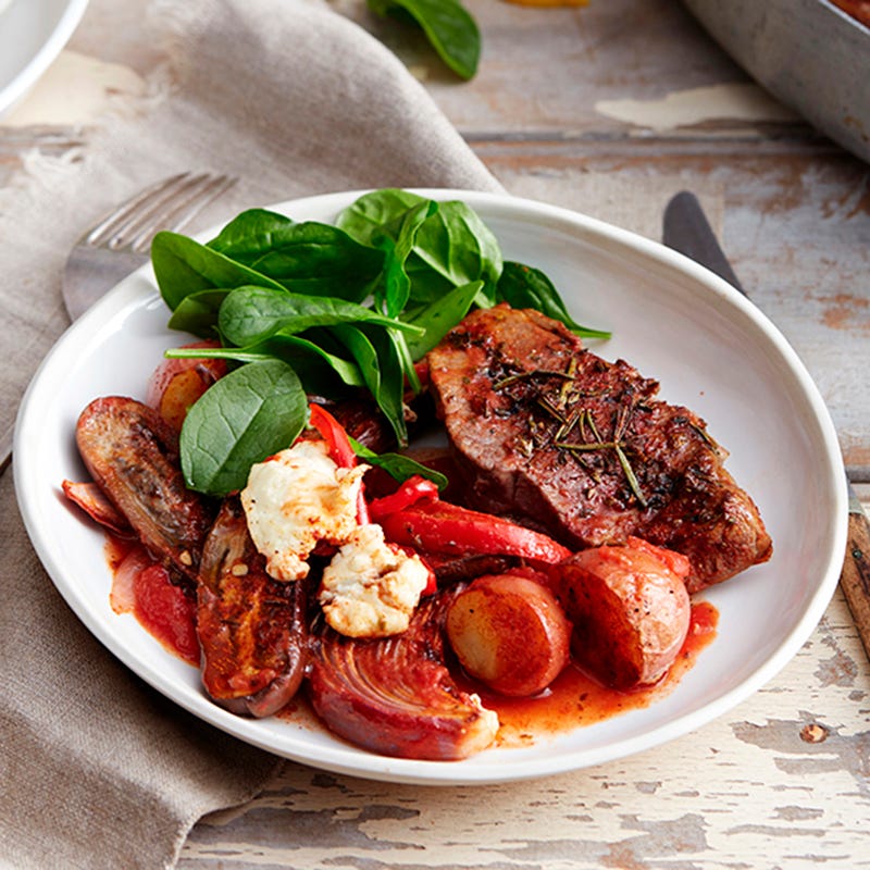 Photo of Lamb, ricotta and eggplant tray bake by WW