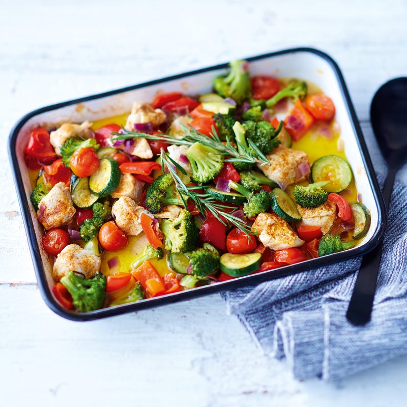 Photo de Plat de poulet et légumes au four prise par WW
