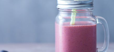 Smoothie de banane et de myrtilles