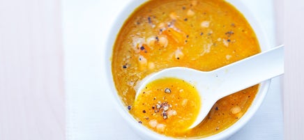 Potage de carottes aux lentilles