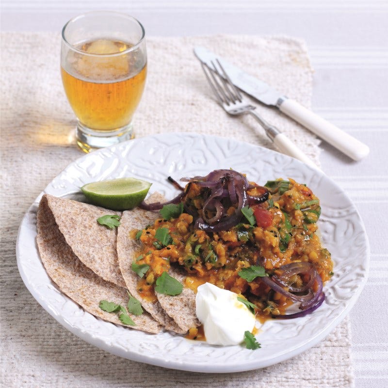 Foto van Indiase linzenpuree met spinazie door WW