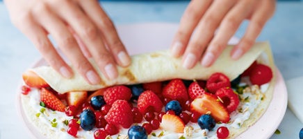 Snelle pannenkoek met bosvruchten