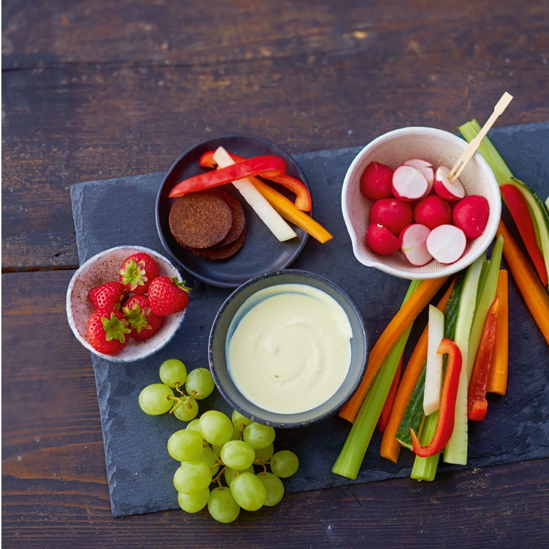 Foto van Snackplankje met honing-mosterddip door WW