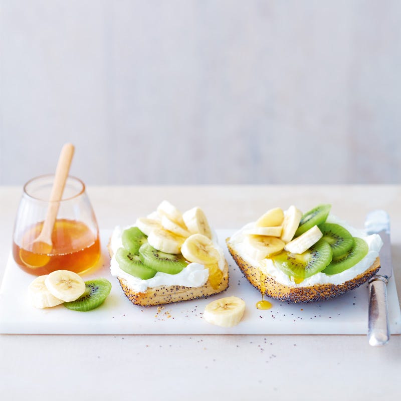 Foto van Broodje met kiwi en banaan door WW