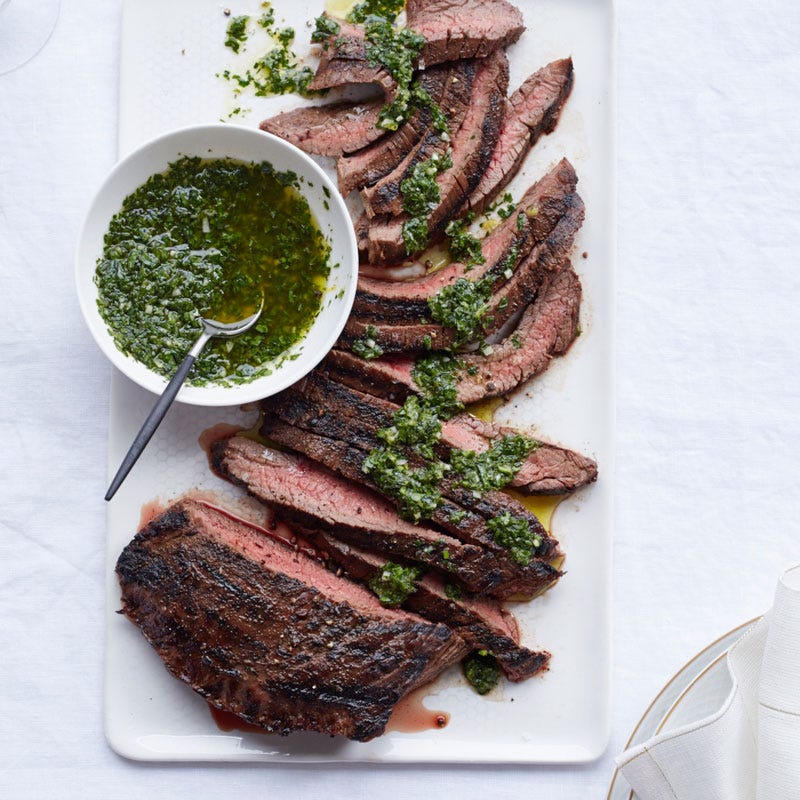 Photo of Grilled Flank Steak with Marjoram Salsa Verde by WW