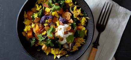Biryani aux légumes arc-en-ciel